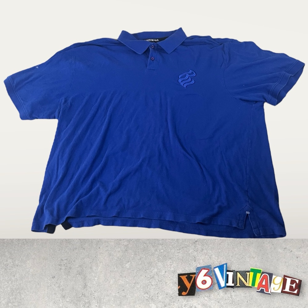 (❌ SOLD ON DEPOP) 4XL Blue Rocawear Polo T-Shirt